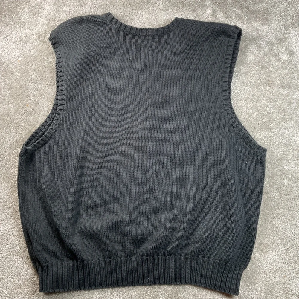Polo Ralph Lauren Sweater Vest Mens XXL Black Cotton V-Neck‎ Knit Pony